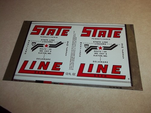 Vintage state line beer - state,