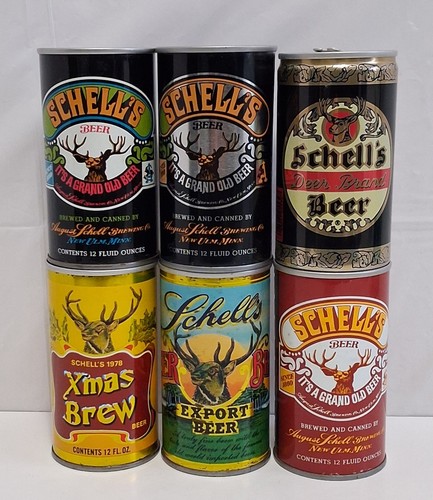 Vintage schell beer can lot - vintage, schell's