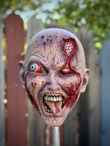 Scary maniac ghoul latex - maniac, head