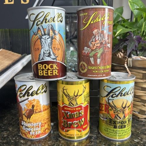 Schell beer cans - schell's, lot